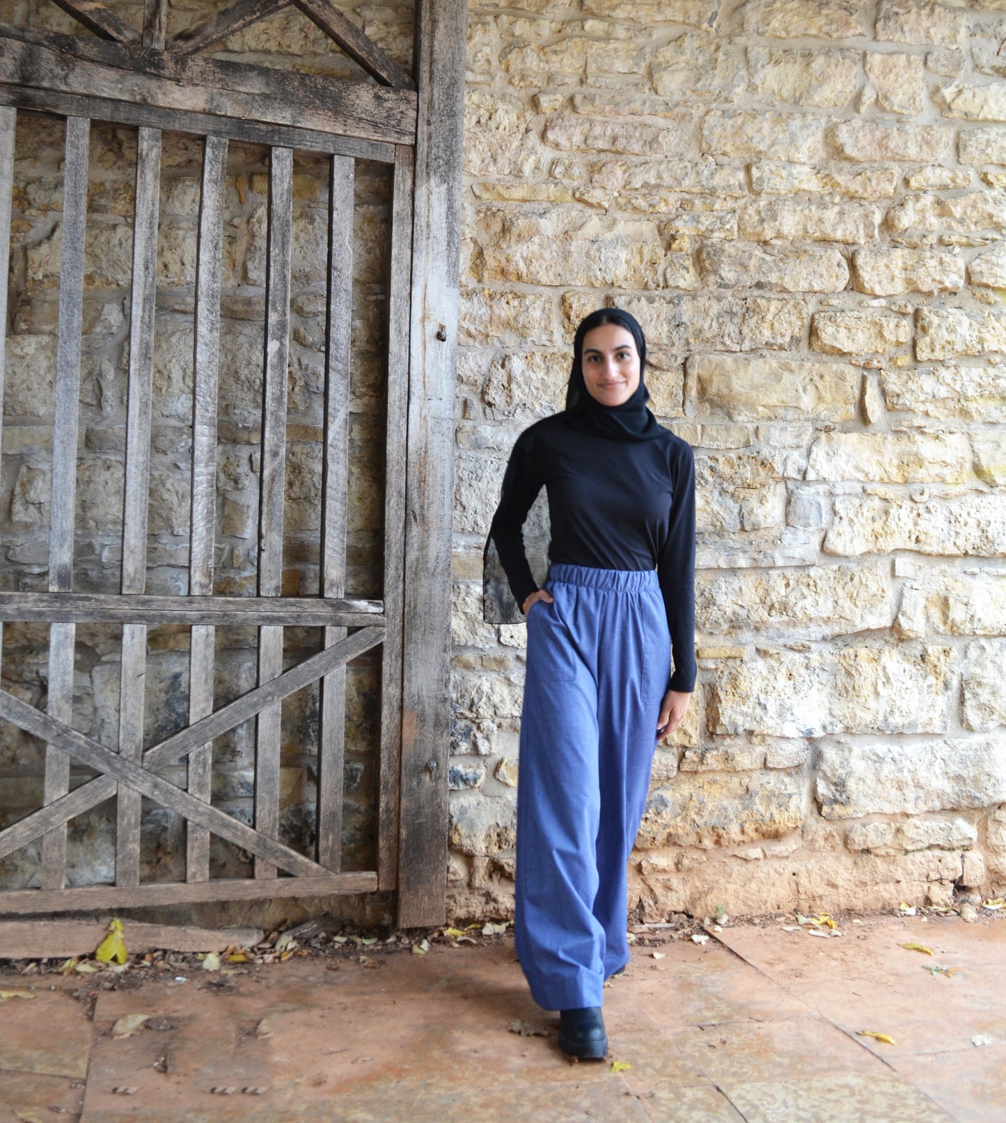 Laila Wide Leg Trousers - Denim
