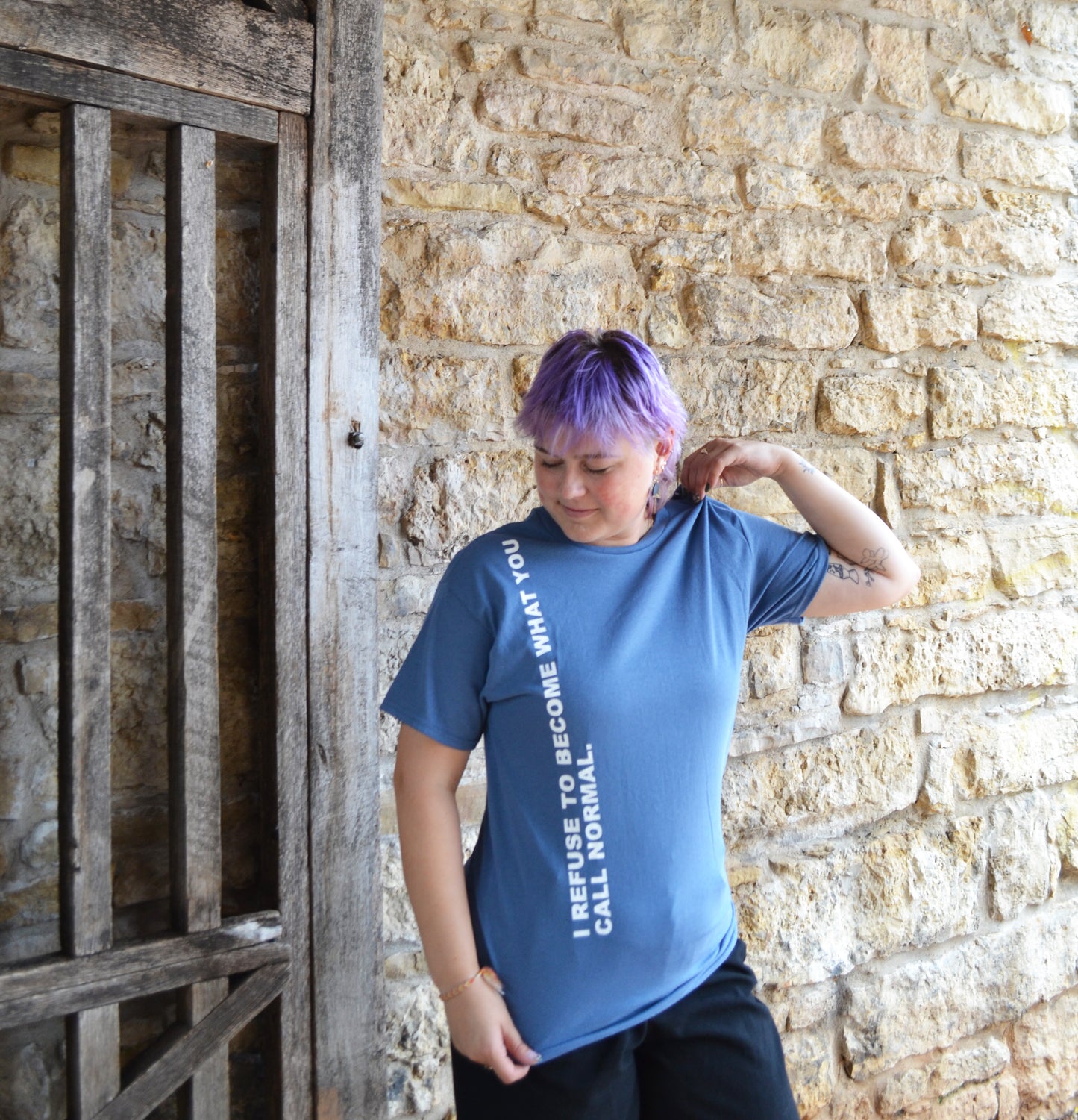 Unisex Cotton Tshirt - Refuse To Be Normal Art