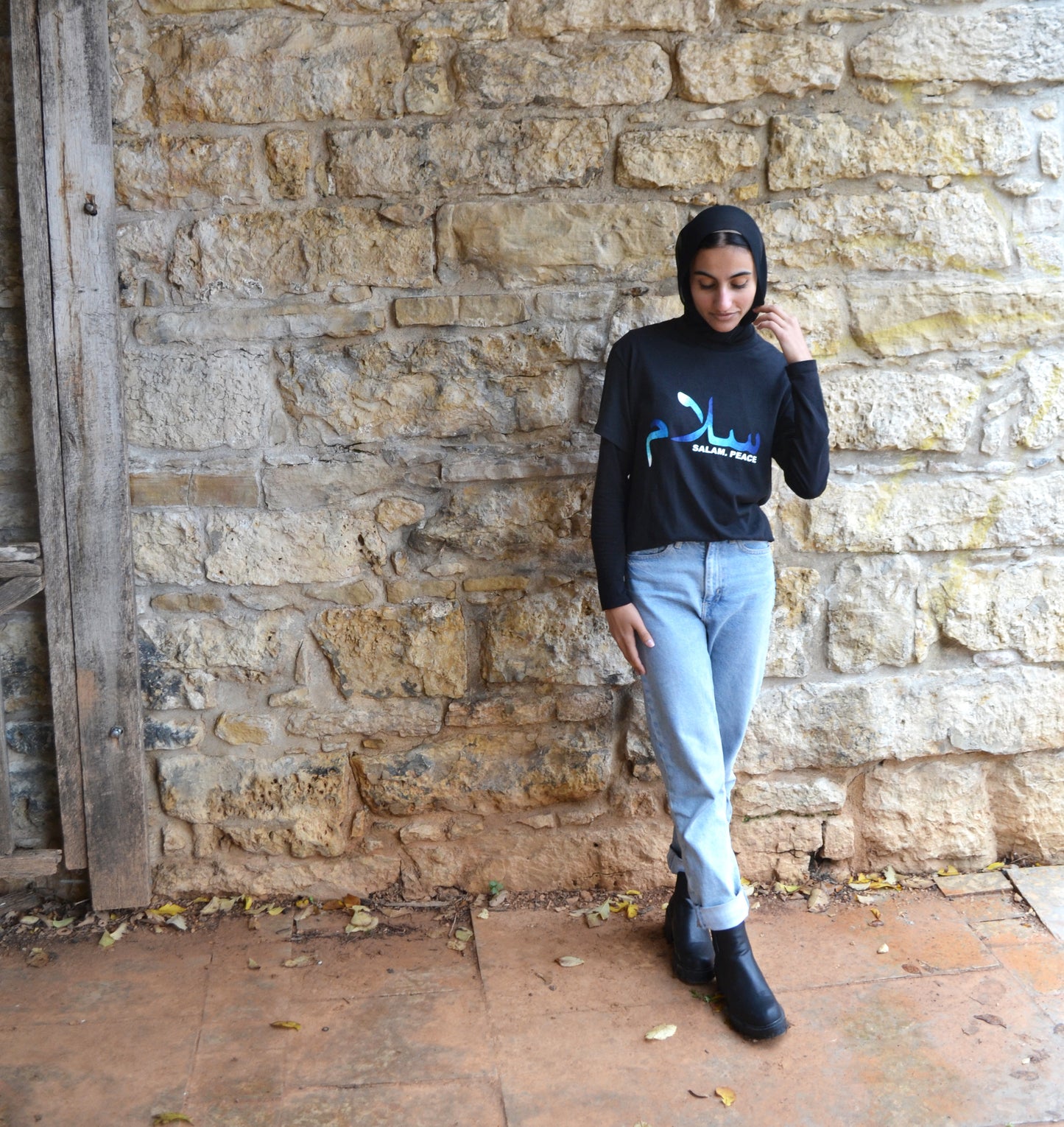 Unisex Cotton Tshirt - Salam Art, Blue Combo