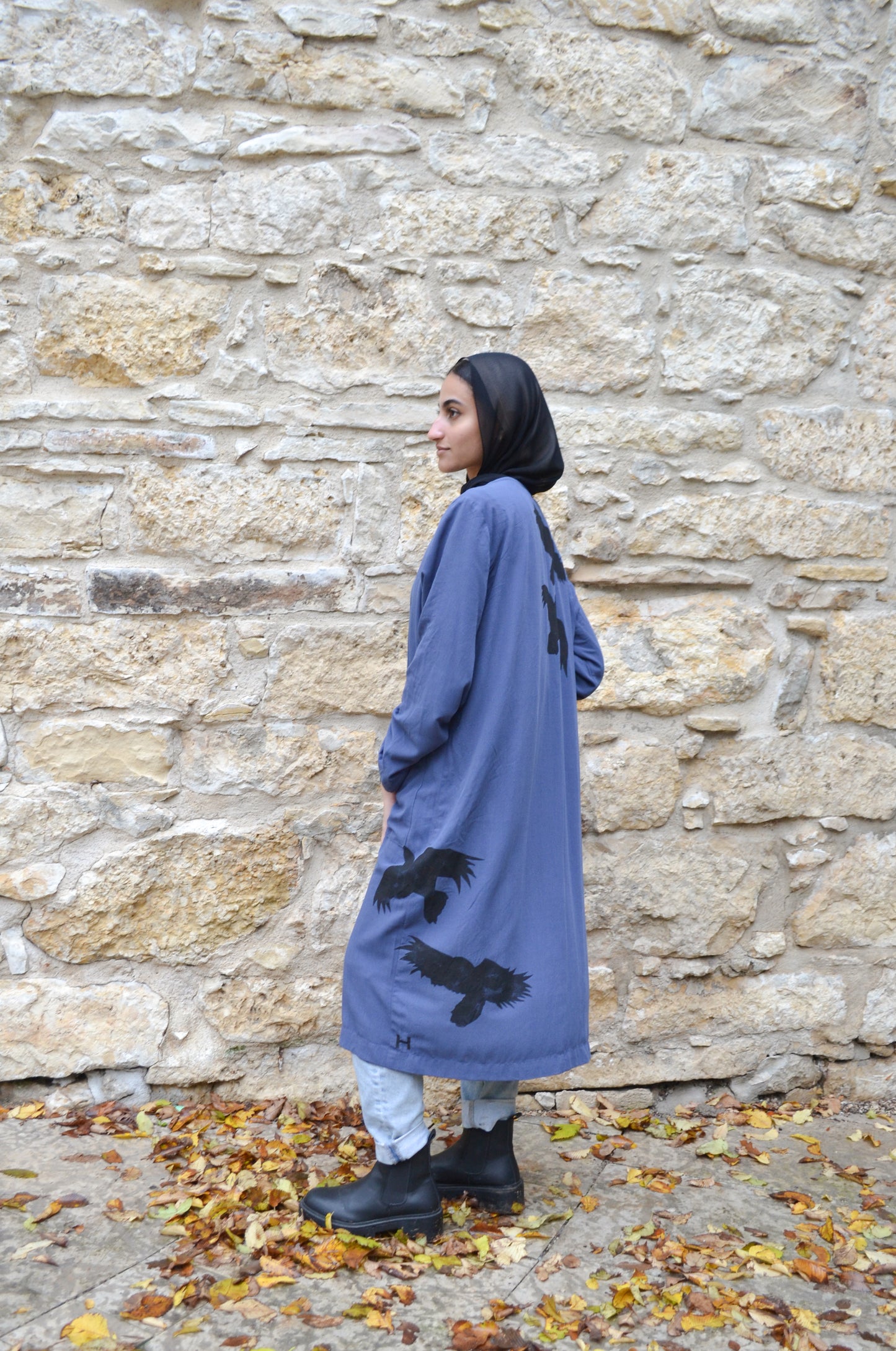 Aura Jacket - Bird Art Denim