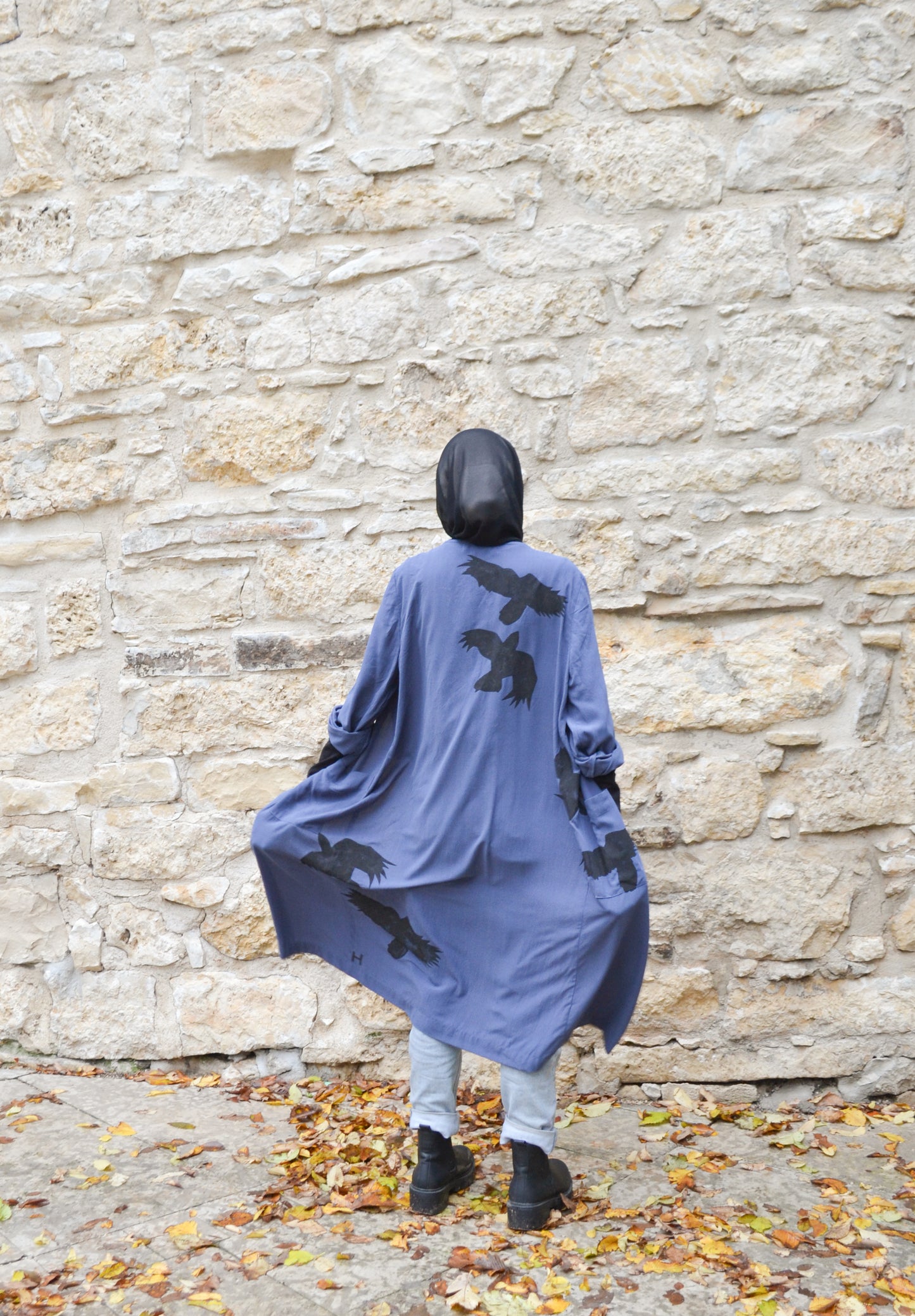 Aura Jacket - Bird Art Denim