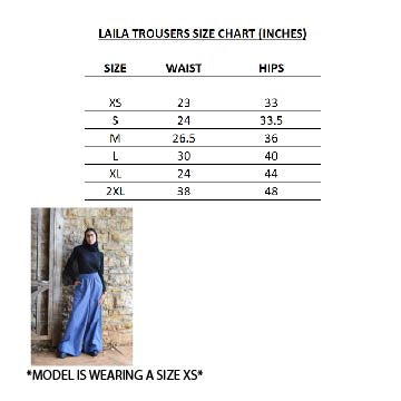 Laila Wide Leg Trousers - Denim