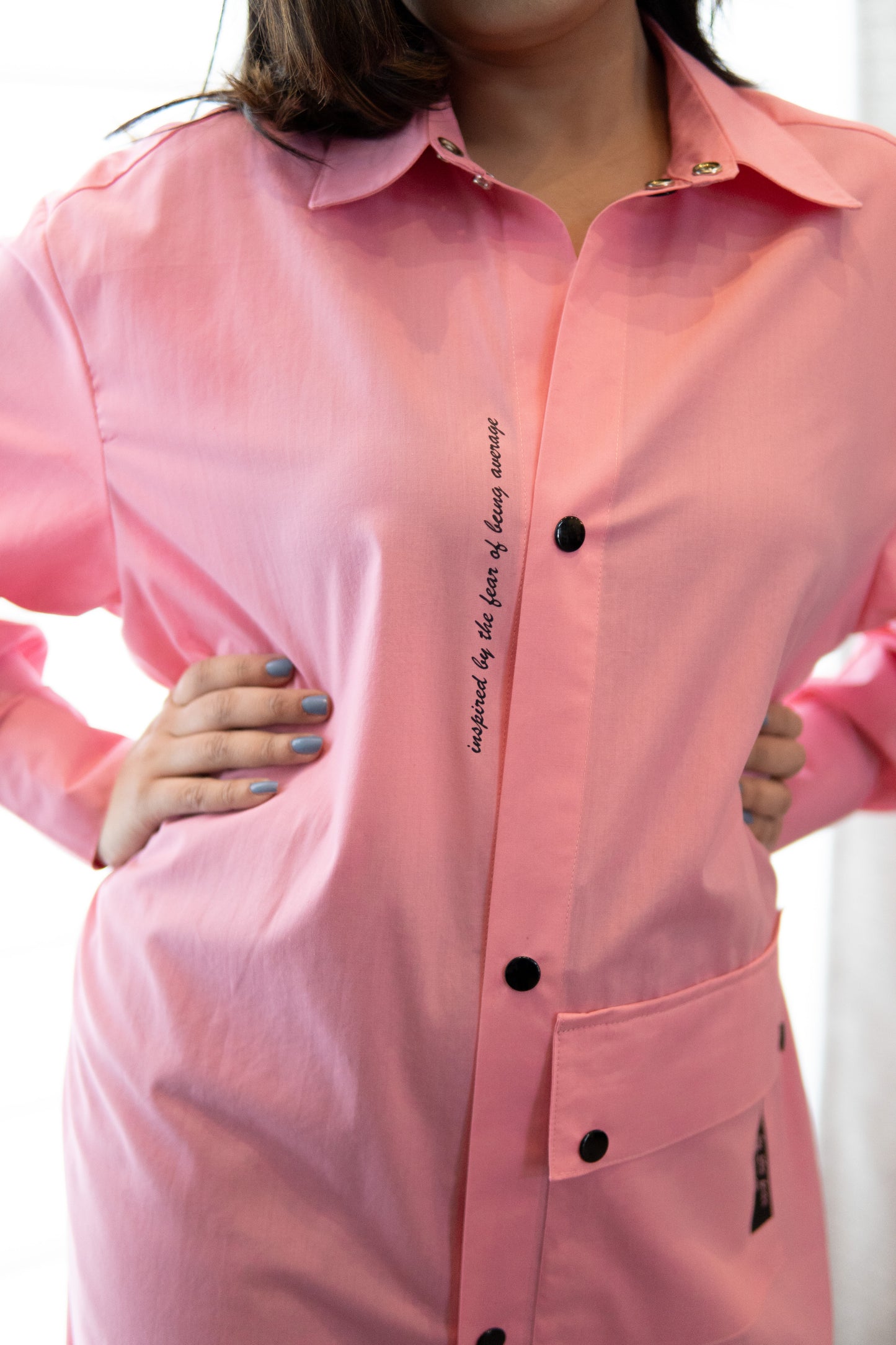 Sana Oversized Maxi Shirt - Bubblegum