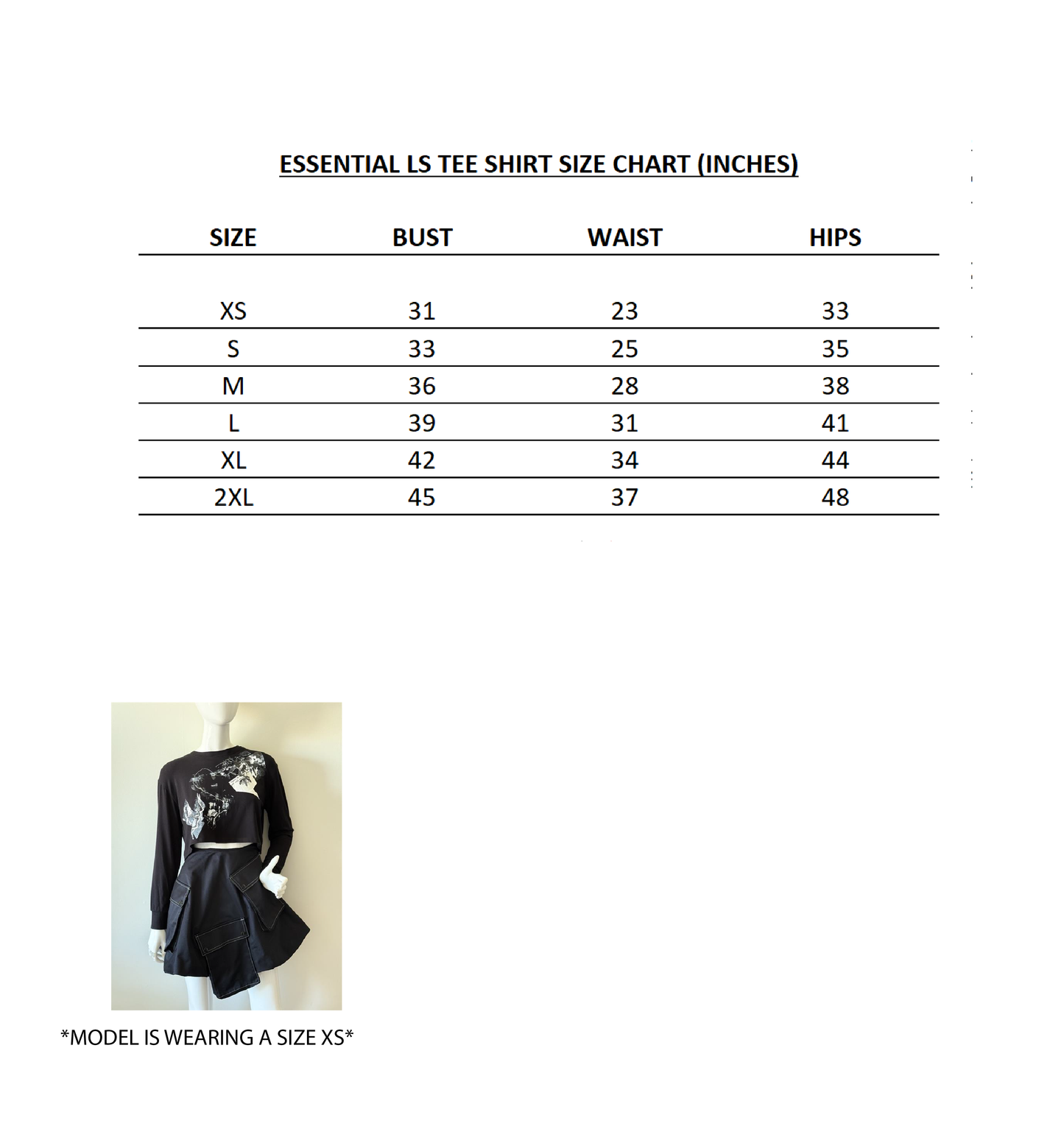 Essential LS Cropped Tee - Normal Art
