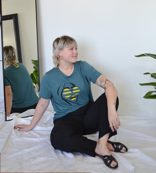 The Basic Tee - June Art, Deep Teal