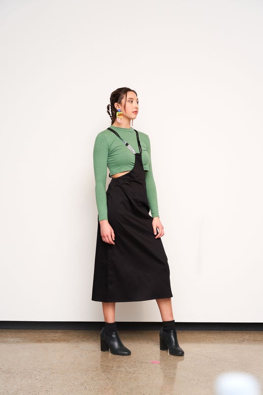 Ribbed Cropped LS Tee - Vern