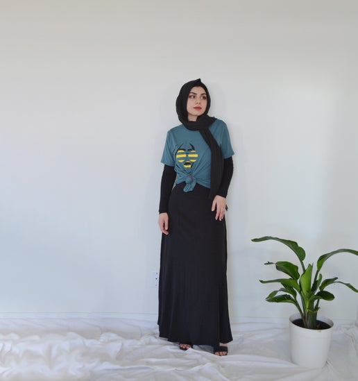 The Basic Tee - June Art, Deep Teal