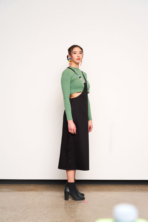 Ribbed Cropped LS Tee - Vern