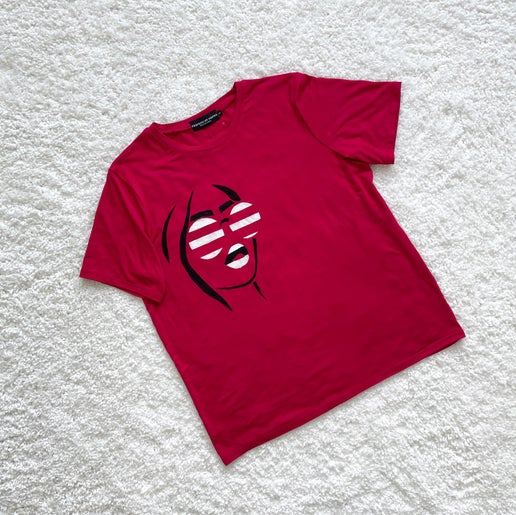 The Basic Tee - June Art, Raspberry